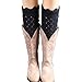 FAYBOX Women's Short Leg Warmer Crochet Boot Cover (Short Black)