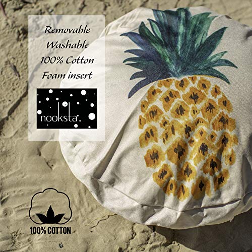 Nooksta LED Hanging Chair Swing, Included Pineapple Decor Cushion & Hanging Kit. Cool Chairs for Teens Bedrooms Girls, Indoor Egg Chair. - Thumbnail 4