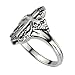 925 Sterling Silver Detailed Filigree Calatrava Cross Victorian Style Ring - Nickel Free Size 7