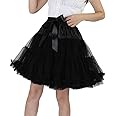 Shimaly Tutu Skirt as Well as Petticoat Above Knee Underskirt Tulle Crinoline Slip