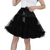 Shimaly Tutu Skirt as Well as Petticoat above Knee Underskirt Tulle Crinoline slip