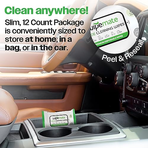 WIPEMATE PREMIUM SUEDE CLEANER WIPES, QUICK WIPES FOR HOME OR TRAVEL, REMOVES DIRT, GRIME & STAINS, CLEANING WIPES FOR SUEDE SHOES, BOOTS, BAGS, ETC. – 30 COUNT