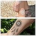 DaLin 6 Sheets Henna Temporary Tattoos Stickers Lace Tattoos for Girls Women Wedding Necklace Bracelets Patterns White Tattoo