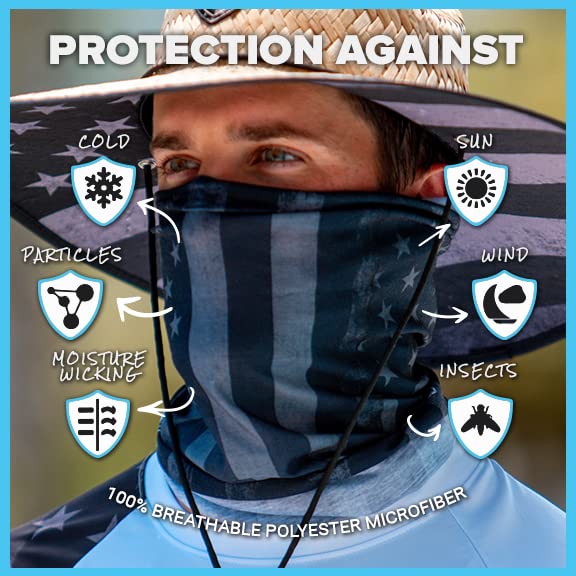 S A Company 5 Pack UV Face Shield Multipurpose Protector Neck Gaiter