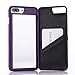 W7ETBEN for iPhone 8 Plus Case, Hidden Back Mirror Wallet Case with Stand Feature and Card Holder for Apple iPhone 7/8 Plus 5.5“ (Purple)