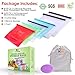 Reusable Silicone Food Storage Bags- Ideal for Snack, Lunch, Sandwich, Fruit, Vegetable, Stationery, Travel, Ziplock Sous Vide, Airtight and Microwave Freezer Dishwasher Safe, no BPA (Pack Of 6)
