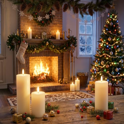 Dehobo Candele Led, Candele Led Fiamma Oscillante, IP65 (6 Pezzi), Con Timer E Telecomando (13,5/15/18cm x 5,5cm), Candela Senza Fiamma Led Ideali Per Patii, Matrimoni, Soggiorni, Halloween