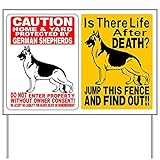 CafePress - (2) GERMAN SHEPHERD DOG SIGNS Yard Sign - Yard Sign, Vinyl Lawn Sign, Political Election Sign