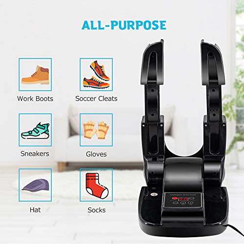 Dr. Prepare Boot Dryer Shoe Dryer, Glove Dryer & Boot Warmer with Heat Blower, Portable Adjustable Rack and Timer, Folding Design & Quick Drying for Shoes, Gloves, Hats, Socks, Ski Boots (Ozone) - Thumbnail 3