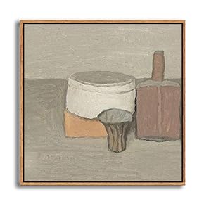 Framed Canvas Wall Art Metaphysical Still Life with Triangle by Giorgio Mordian Canvas Prints Home Artwork Decoration for Living Room,Bedroom - 16x16 inches