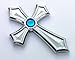 Christian Cross Jesus Cross car auto Bike Chrome Emblem Decal Sticker Blue Dome