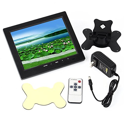 ATian 8-inch TFT LCD 1024x768 High Resolution Color Screen Video Monitor CCTV Monitor Security Monitor with Remote Control & VGA/BNC/AV/HDMI Input for PC & Cameras & Home Security, etc.