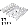 mxuteuk 3pcs Aluminum DIN Rails,4 Inches Long,35mm Wide,7.5mm High DIN Rail with RoHS for Hardware Components Mounting MXU-DIN-100