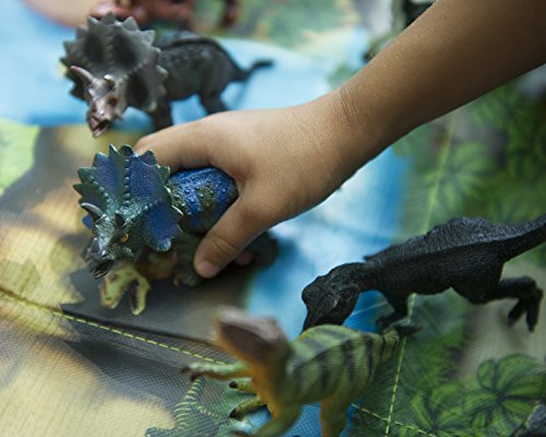 Neat-Oh! Dinosaur Prehistoric World 2-Sided Playmat w/2 dinosaurs