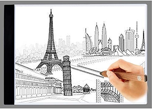 A4 Led Light Box USB Power Tracing Box Light Table for Kids 2D Animation Drawing Artists Tattoo Transferring Sketching,Active Area 112.22 x 9.25 - Inch