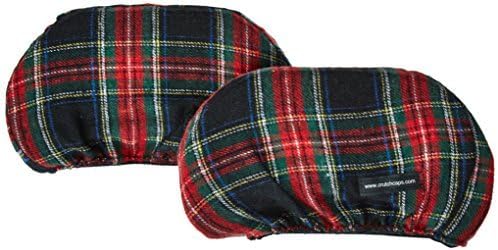 Crutch Caps Adults Underarm Crutch Pads, Black/Red/Green/Yellow, Black Plaid, Large by Crutch Caps