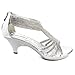 V-Luxury Delicacy Womens Angel-37A Open Toe Med Heel Wedding Dress Sandal Shoes,Silver,8.5