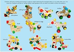 wooden nuts and bolts wooden construction toys