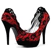SHOW-STORY-Sexy-Two-Tone-Closed-Toe-Lace-Platform-High-Heel-Stiletto-PumpsLF30443