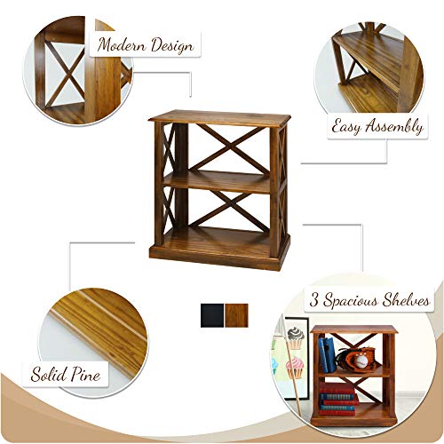 2 Casual+Home+363+32+3+Shelf+Bookcase+Black