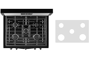 NXG Custom Fit Reusable Burner Liner for Whirlpool Gas Range Stove Protect Your Stovetop with this Splatter Guard Cover in Silver - WFG505M0BS