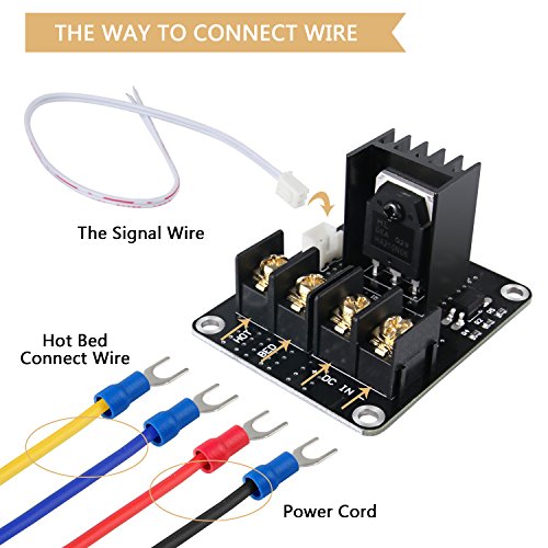 Heat Bed Power Module, 2-Pack 3D Printer Hot Bed Power Expansion Board/Heatbed Power Module/MOS Tube High Current Load Module with Cables - Thumbnail 4