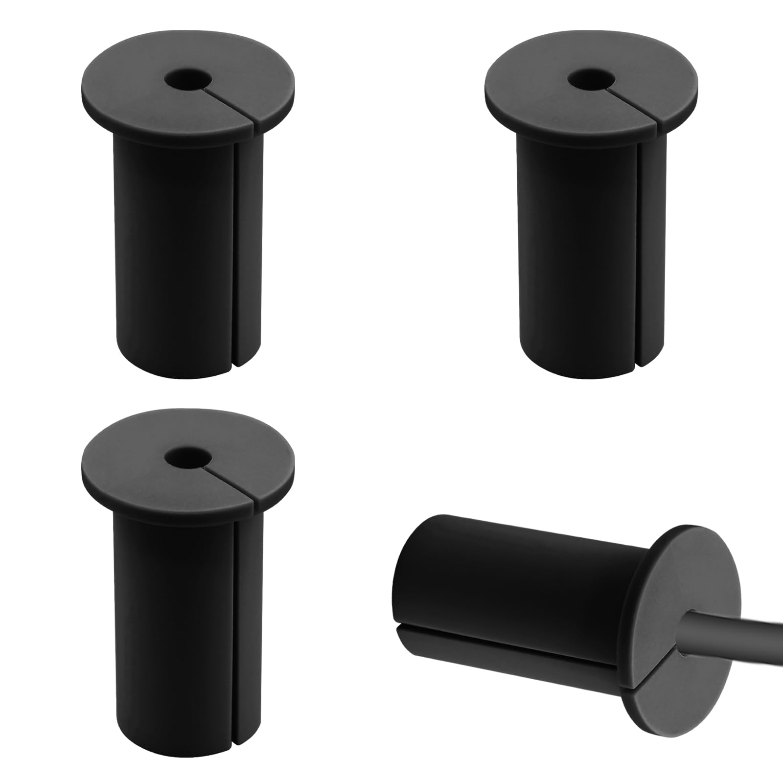 4Pcs Wall Cable Pass through Cable Grommets, Silicone Cable Grommets Holes Sleeve Pass through Wall, Wall Grommets for Cables Home Industry Furniture Wire Compatible with Starlink Accessories