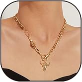 Boho Layered Western Necklace Gold-Tone Bull Ox Head Pendant Necklace for Women Turquoise Beaded Western Necklace for Cowgirl Cowboy Jewelry Gift