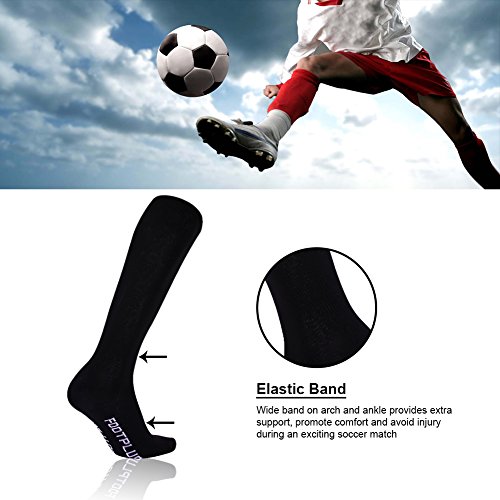 image for Classic Soccer Socks, FOOTPLUS Knee High Breathable School Uniform Soc