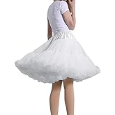 MeiLiMiYu Women's Petticoat Skirt Adult Puffy Tutu Skirt Layered Ballet Tulle Pettiskirts Dress Costume Underskirt