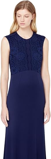 Robe longue dentelle - Taille: M - Couleur: Bleu marine - MANGO: Amazon.fr:  Vêtements et accessoires