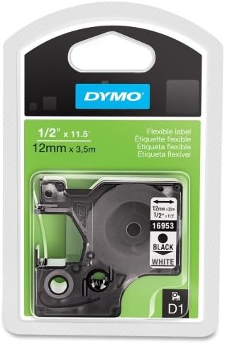 Wholesale CASE of 10 - Dymo Nylon Fabric Labelmaker Tape Cartridges-Tape Cartridge, Nylon Fabric Tape, 1/2"x12", Black on White
