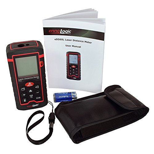 Laser Distance Meter ennoLogic eD560L - Laser Tape Measure with Area, Volume, and Pythagorean Mode, 196 Feet