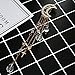 Fvermecky Vintage Crystal Hair Clips Tassel Drop Star Moon Hair Clips Bobby Pins For Women Girls Hair Accessories 4 Colors (Gold)