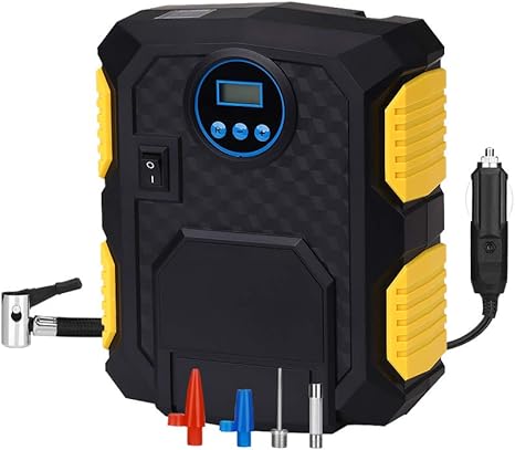 Amazon Wonvon エアコンプレッサー 車用空気入れ Dc 12v 150 Psi 懐中電灯付き自動緊急タイヤポンプ 車 トラック 自転車 など用 エアコンプレッサー