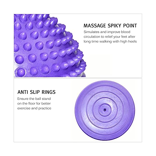 XCZGSS-Spiky-Yoga-Half-Ball-Foot-Massage-Balls-16cm-PVC-Anti-Slip-Hemisphere-Stability-Pilates-Fitness-Exercise-Balance-Skills-Training Spiky Yoga Half Ball with Pump, Foot Massage Balls 16cm PVC Anti-Slip Hemisphere Stability Pilates Fitness Exercise…