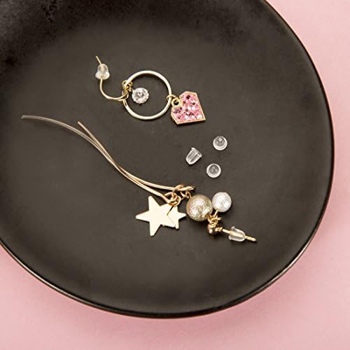 Silicone Earring Backs Earring Backings Soft Clear Ear Safety Back Pads Backstops Bullet Clutch Stopper Replacement for Fish Hook Earring Studs Hoops, Diameter 4mm (200PCS/100Pairs) 5 511OZb8yoJL. AC