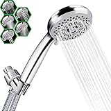 Handheld Shower Head With Hose 5 Spray Settings High Pressure Shower Head Massage Spa Detachable Hand Held Shower Head With 80