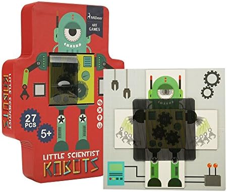 Mideer Magnetic Robots Art Puzzle Games - Little Scientist Robots Toy For Children 27pcs Novelty Magic Operational Jigsaw Puzzles