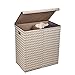 Household Essentials 5626-1 Double Hamper Laundry Sorter with Magnetic Lid Closure | Chevron