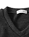 Ohoo Mens Slim Fit Light Weight V-Neck Pullover Sweater/DCP015-BLACK-XL