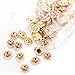 Premium Crystal Rhinestones Sew on, 50Pcs Bright Flatback Beads Buttons with Diamond, DIY Craft Perfect for Clothes Garment, Clothing, Bags, Shoes, Dress, Wedding Party Decoration (Rose Gold)