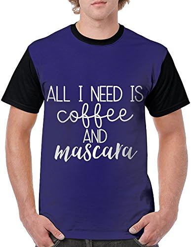 All I Need Is Coffee and Mascara 1 Men's Comfort Tall Cartoon Shirt