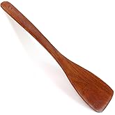 Wooden Spatula Set for Cooking - 12.8 Inches Natural Wood Spatulas for Non-stick Cookware, Flat Horn-Shaped Frying Spatulas, Long Handle Wooden Cooking Utensils