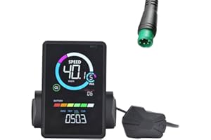 Lizusidtsy M7C-2 Electric Bike LCD Display Meter 24V 36V 48V 60V E Scooter LCD Panel with USB UART for Mountain Electric Bike 5PIN Replacement, Black