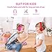 Kids Bluetooth Headphones Foldable Volume Limiting Wireless/Wired Stereo On Ear HD Headset with SD Card FM Radio in-line Volume Control Microphone for Children Adult(White)
