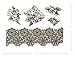 Terra Tattoos Gold Black Metallic Temporary Tats 75+ Vintage Designs Floral, Mandalas, Vines, Roses Waterproof Nontoxic Lasting Perfect for Beach, Festivals, & more!