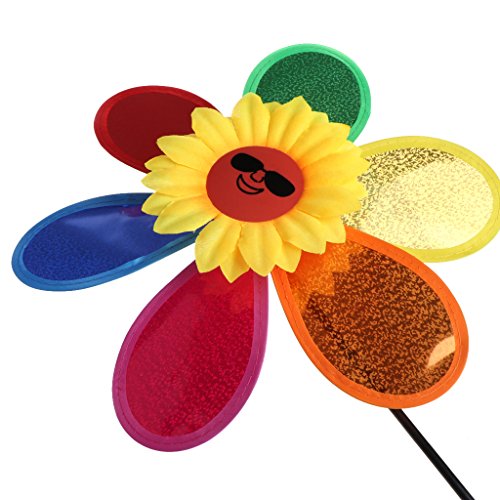 Lvyuanda Single Layer Colorful Wheel Wind Spinner Windmill - Outdoor Lawn Decor Your Yard and Garden