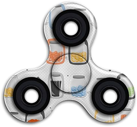 Candy Jars(1846) Fingertip Gyro EDC Tri Spinner Stress Reducer Relieve Anxiety For Children &amp; Adults
