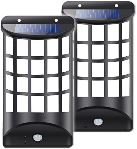 Solar Lights Outdoor, Solar Motion Sensor Night Lights Wireless Weatherproof Security Light for Garden, Loft, Indoor, Outdoor, Fence, Deck, Patio(2 Pack)